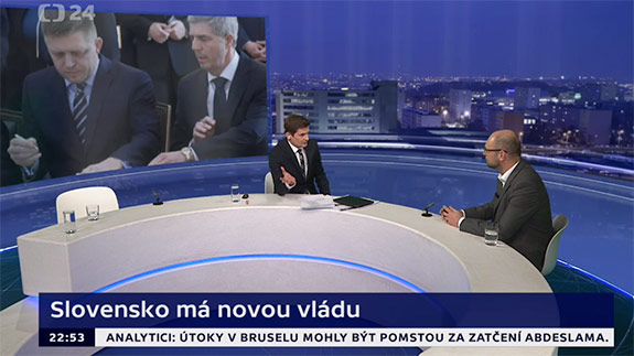 Nová vláda na Slovensku | R. Sulík v Českej televízii